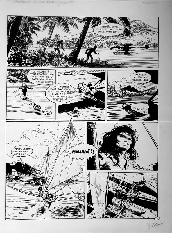 Arlequin par Dany, Jean Van Hamme - Planche originale