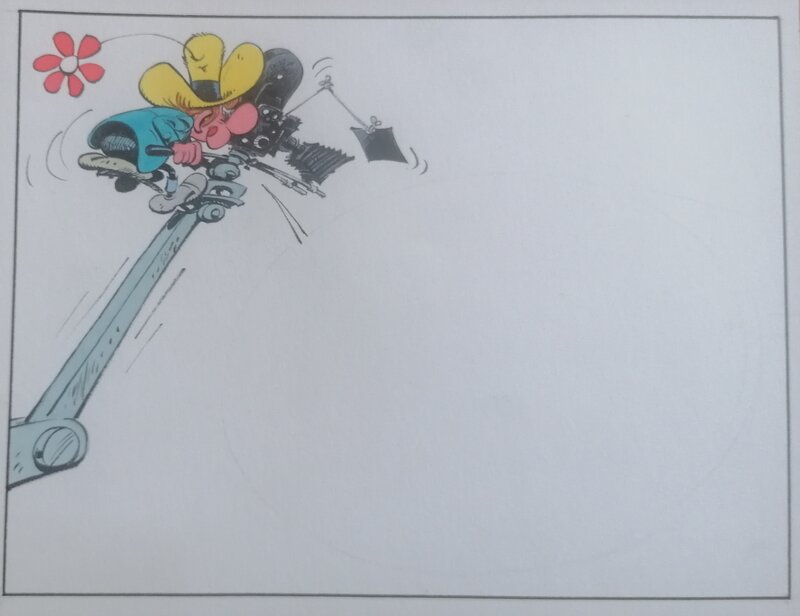 Franquin dessin couleurs 1969 - Original Illustration