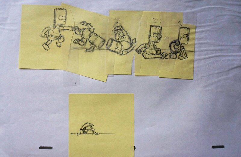 Les Simpsons par Matt Groening - Planche originale