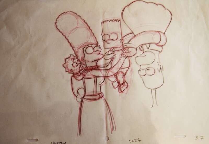 Les Simspons par Matt Groening - Planche originale