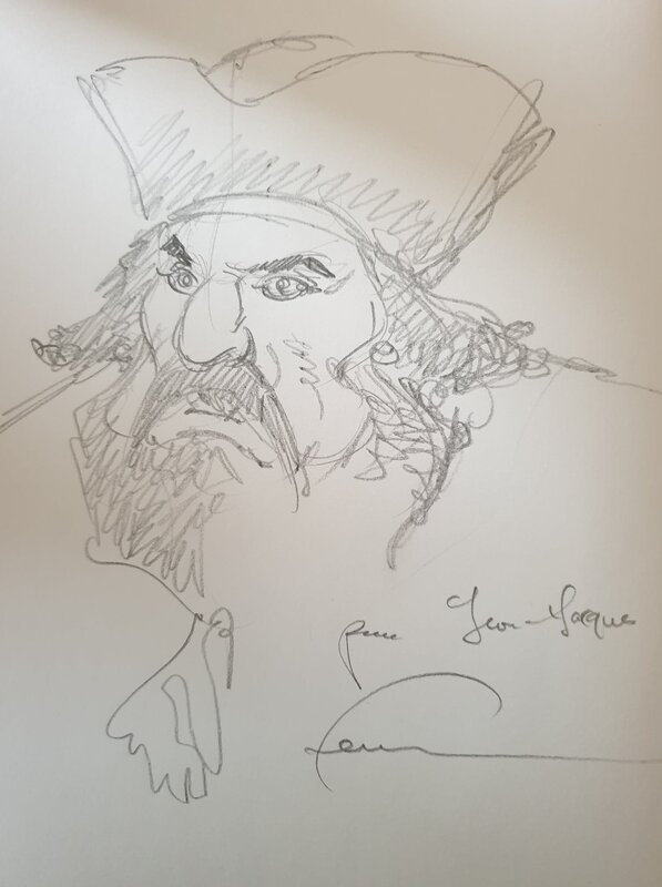 Hermann, Dédicace dans Le diable des sept mers - Sketch