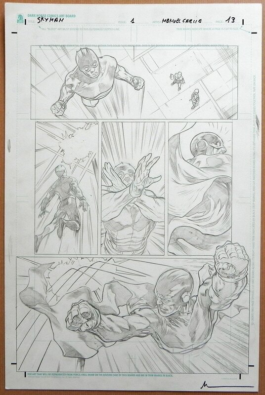 Skyman ep.1 page 13 par Manuel Garcia - Planche originale
