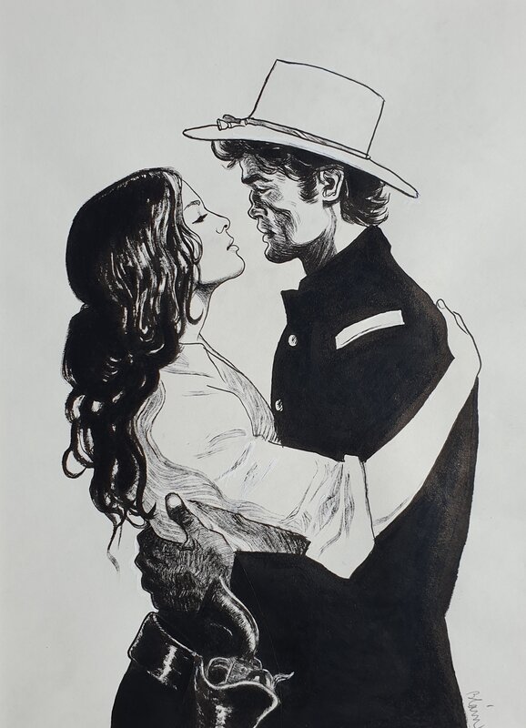 Christophe Blain, 2019 - Blueberry : Amertume Apache * - Original Illustration