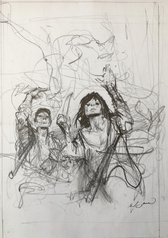 René Follet, Henri Vernes, Bob Morane La cité des rêves - Original art