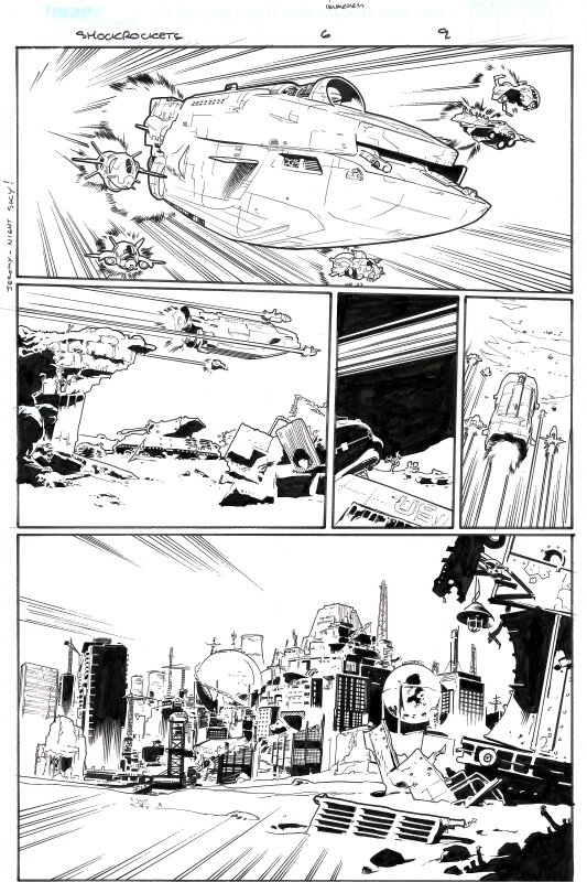 Stuart Immonen, Wade Von Grawbadger, Shockrockets #6 page 9 - Comic Strip