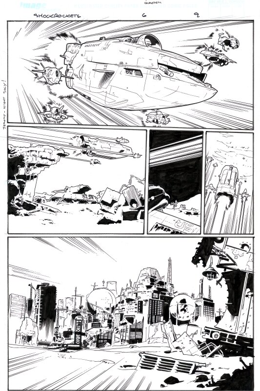 Stuart Immonen, Wade Von Grawbadger, Shockrockets #6 page 9 - Planche originale