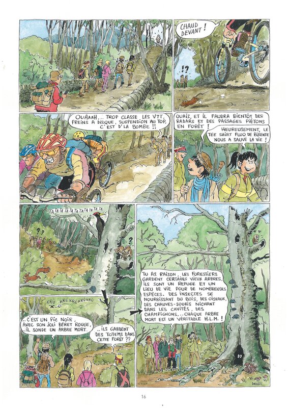 Jean-Pierre Deruelles, Henry Buestel, Les Excursionnistes page 16 couleurs - Comic Strip