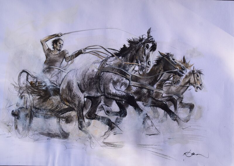 Ben Hur par René Follet - Illustration originale