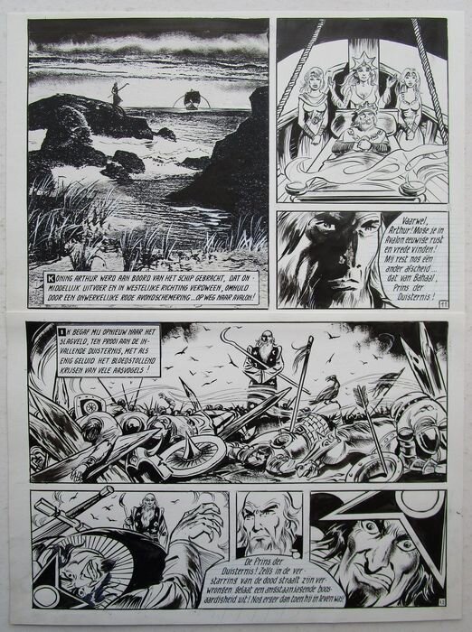 Karel Biddeloo - Originele pagina (p.6) - De Rode Ridder 157 - Avalon - (1995) - Comic Strip