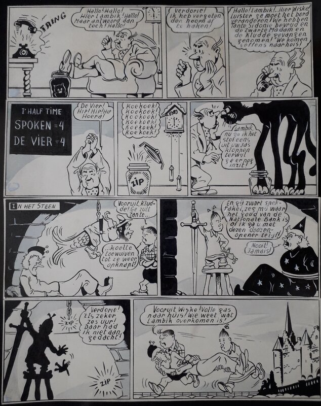 Willy Vandersteen, Suske en Wiske De zwarte madam - La dame en noir - Comic Strip