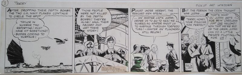 Milton Caniff, Terry and the Pirates. - Planche originale