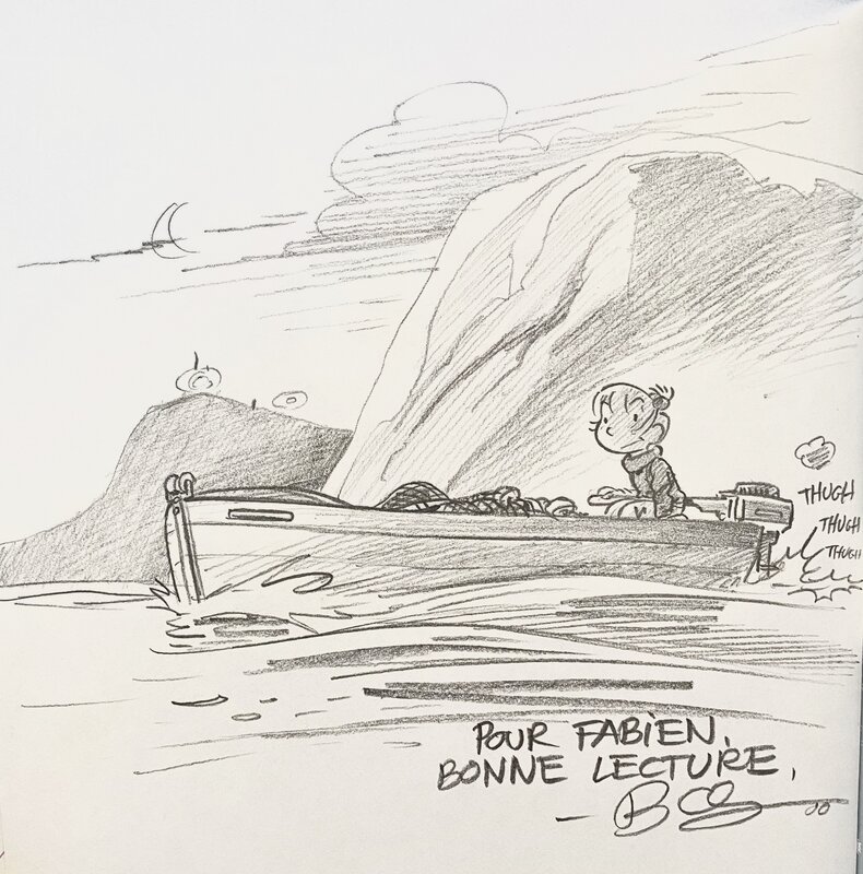 Muriel en bateau by Benoît Ers - Sketch