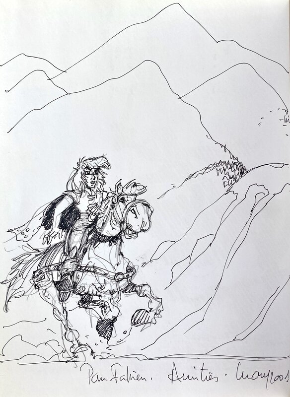 Percevan à cheval by Philippe Luguy - Sketch