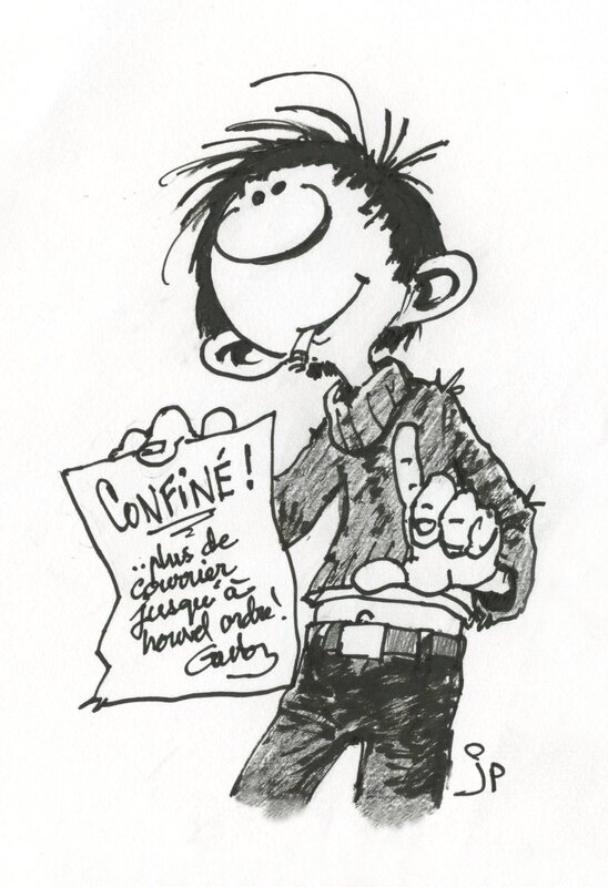 Jean-Pierre Deruelles, Hommage confiné à Franquin - Illustration originale