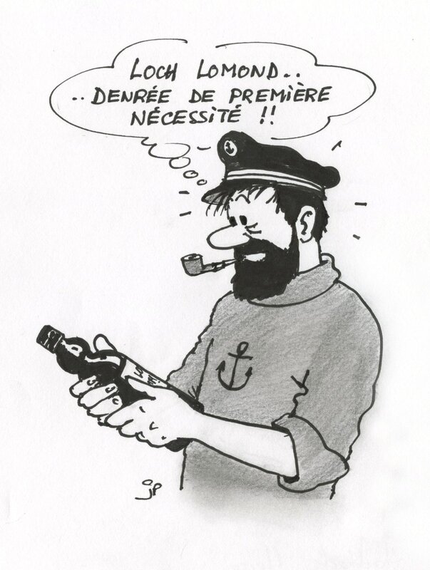 Jean-Pierre Deruelles, Hommage confiné à Hergé - Original Illustration