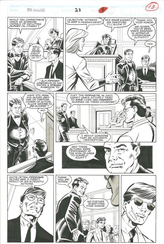 Mark Bagley, Larry Mahlstedt, Joe Rosen, Fabian Nicieza, New Warriors #23 page 9 - Comic Strip