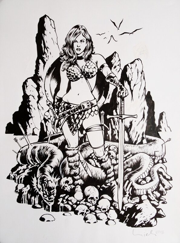 Red Sonja par Erik Kriek - Illustration originale