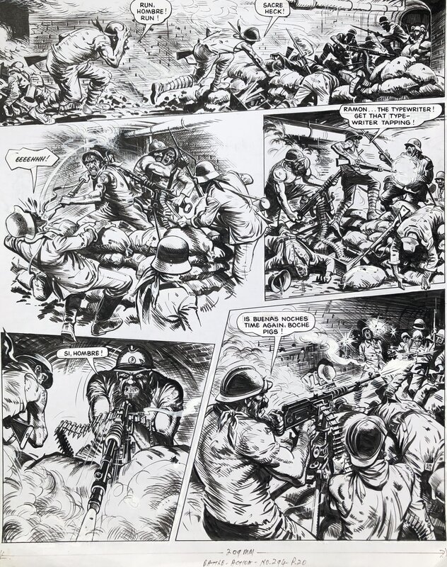 Joe Colquhoun, Charley's War Battle for Fort Vaux - Comic Strip