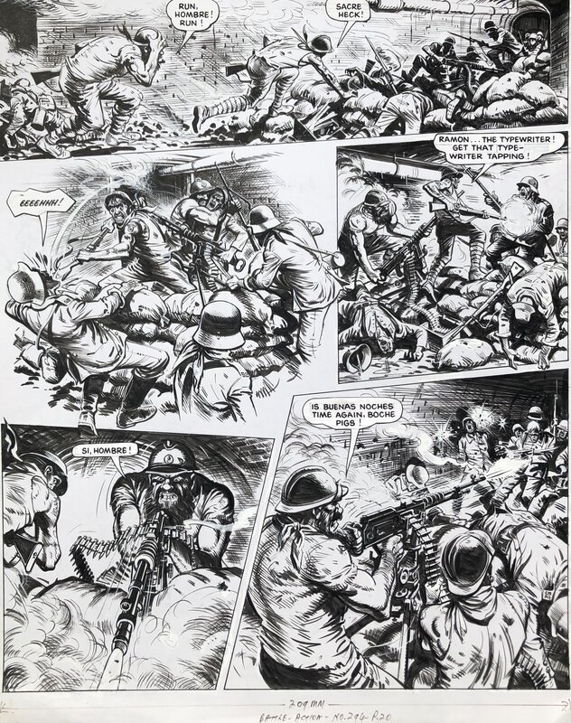 Joe Colquhoun, Charley's War Battle for Fort Vaux - Planche originale