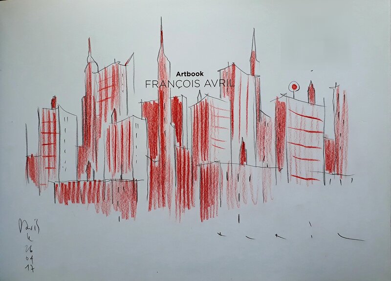 Red city by François Avril - Sketch