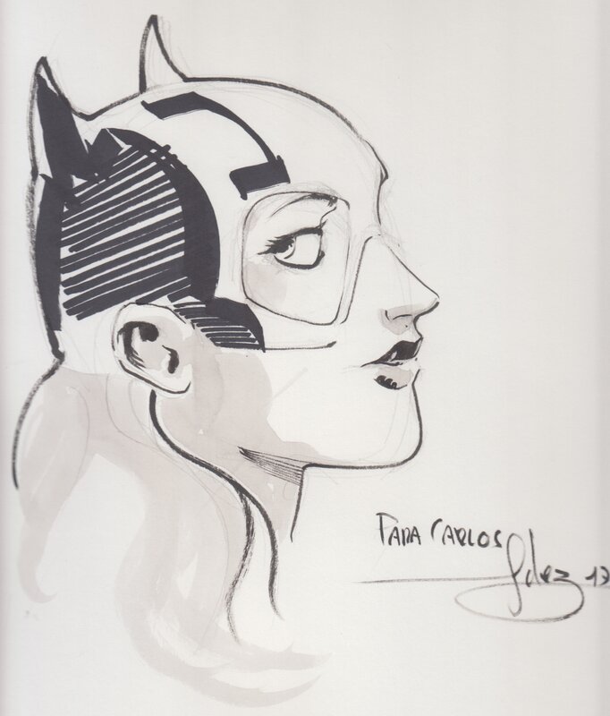 Catwoman par Javier Fernández - Dédicace