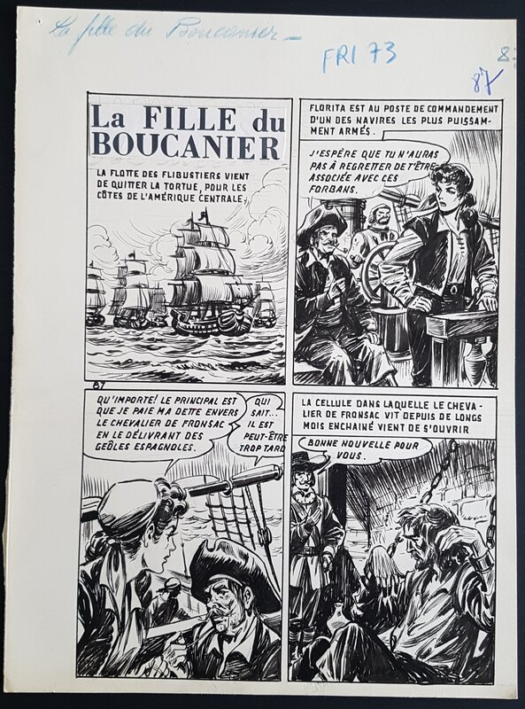 Dut, La fille du boucanier - planche 87 - Planche originale