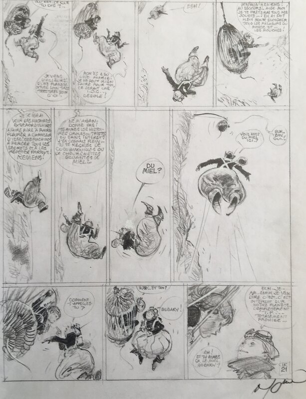 René Follet, Makyo, Ikar 2 . La machine à arrêter la guerre - Original art