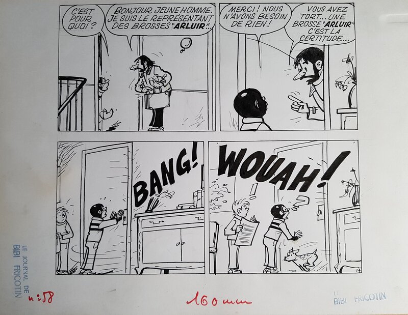 Pierre Lacroix, Bibi Fricotin - Une brosse au poil - planche 01 - Comic Strip