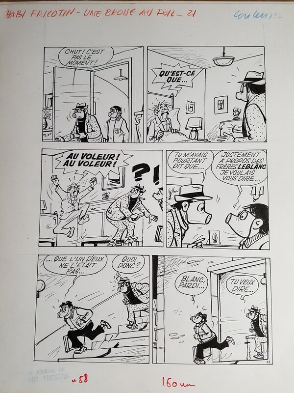 Pierre Lacroix, Bibi Fricotin - Une brosse au poil - planche 05 - Planche originale