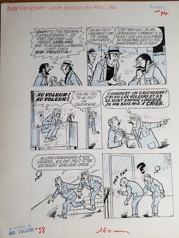 Pierre Lacroix, Bibi Fricotin - Une brosse au poil - planche 06 - Planche originale