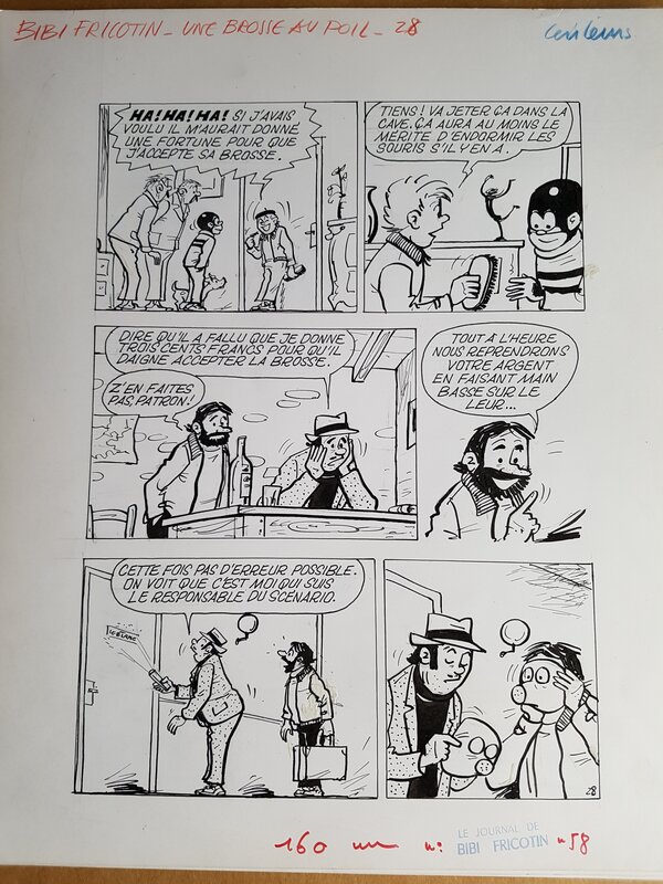 Pierre Lacroix, Bibi Fricotin - Une brosse au poil - planche 12 - Comic Strip