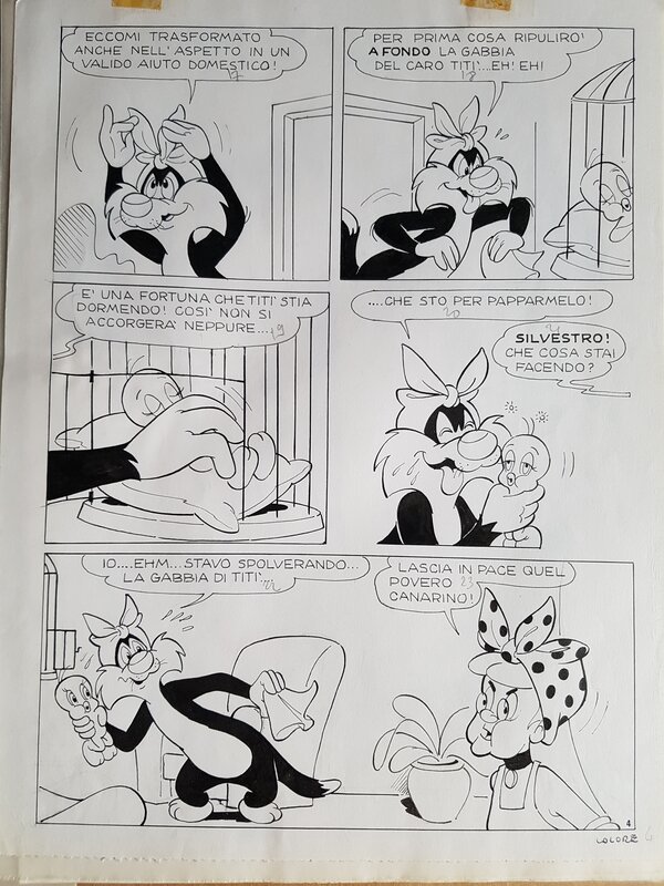 unknown, Titi et gros Minet - Le grand menage - planche 04 - Comic Strip