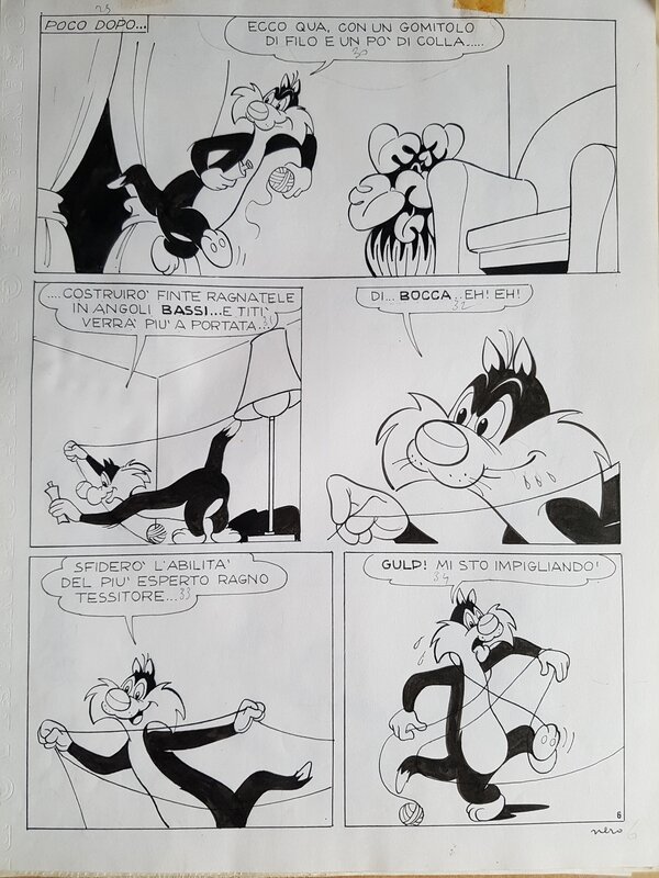 unknown, Titi et gros Minet - Le grand menage - planche 06 - Comic Strip