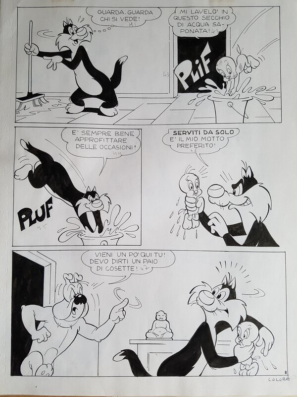 unknown, Titi et gros Minet - Le grand menage - planche 08 - Comic Strip