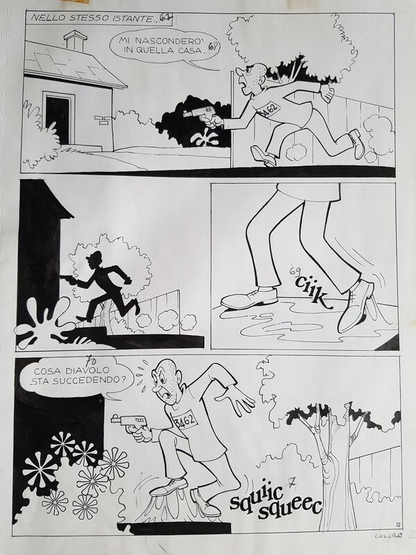 unknown, Titi et gros Minet - Le grand menage - planche 12 - Planche originale