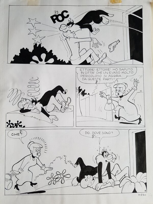 unknown, Titi et gros Minet - Le grand menage - planche 14 - Comic Strip