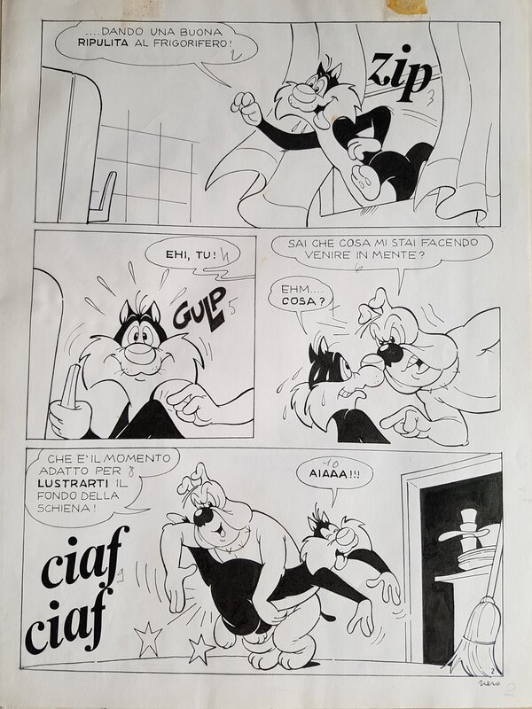 unknown, Titi et gros Minet - Le grand menage - planche 02 - Comic Strip