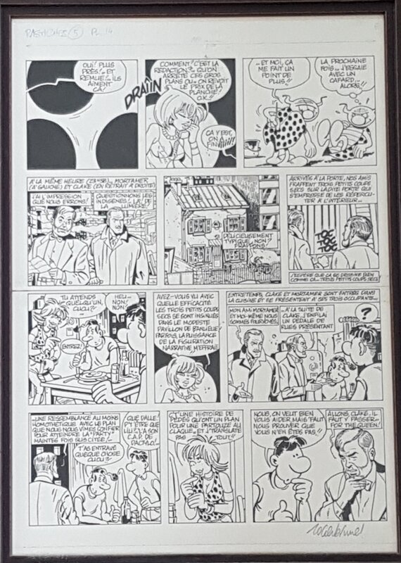 Roger Brunel, Edgar Pierre Jacobs, Gotlib, Jean-Claude Mézières, Frank Margerin, Pastiches Blake et Mortimer - planche - Comic Strip