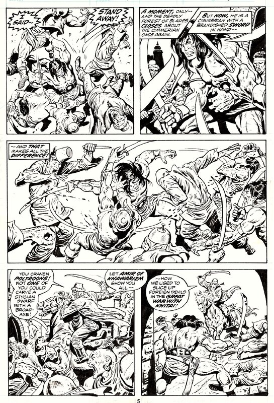 John Buscema, Ernie Chan, Conan # 29 p.4 ( 1973 ) - Original art