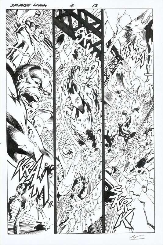 Alan Davis, Mark Farmer, Savage Hulk #4 - Hulk Smash! - Planche originale