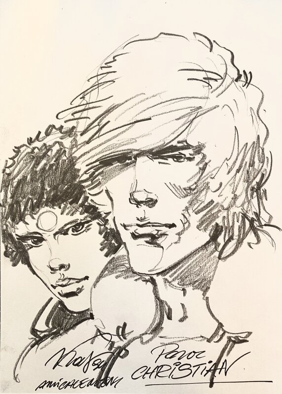 Hans et Orchidée by Kas - Sketch