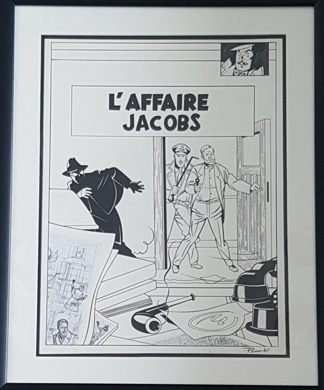Pascal Somon, Edgar Pierre Jacobs, Blake et Mortimer - L'affaire Jacobs - projet couverture - Original Cover