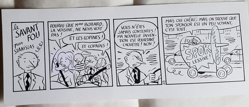 Stanislas, Le savant fou - strip planche - Planche originale