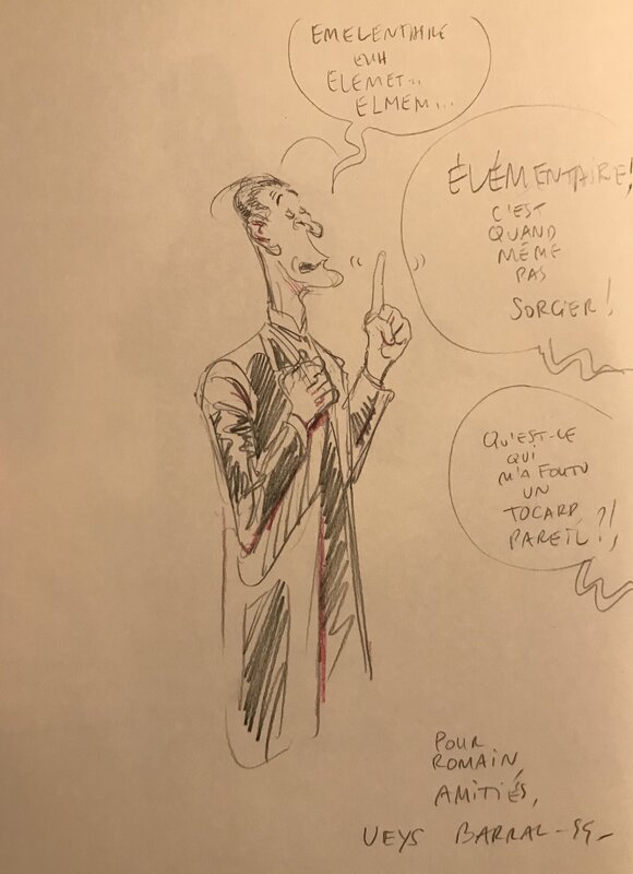 Nicolas Barral, Dédicace sur tome 1 Sherlock Holmes - Dédicace