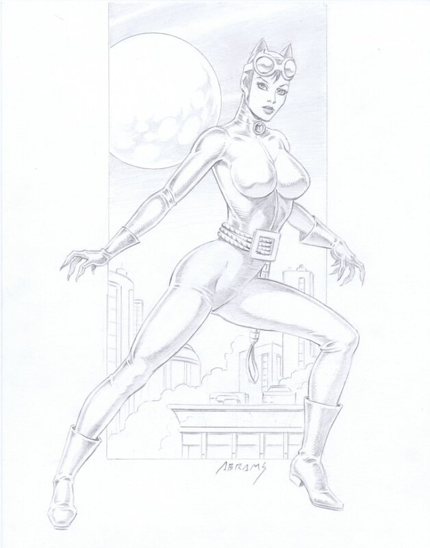 Catwoman par Abrams - Illustration originale