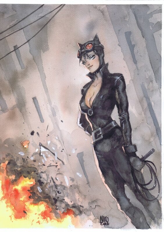 Catwoman par Henrichon - Illustration originale