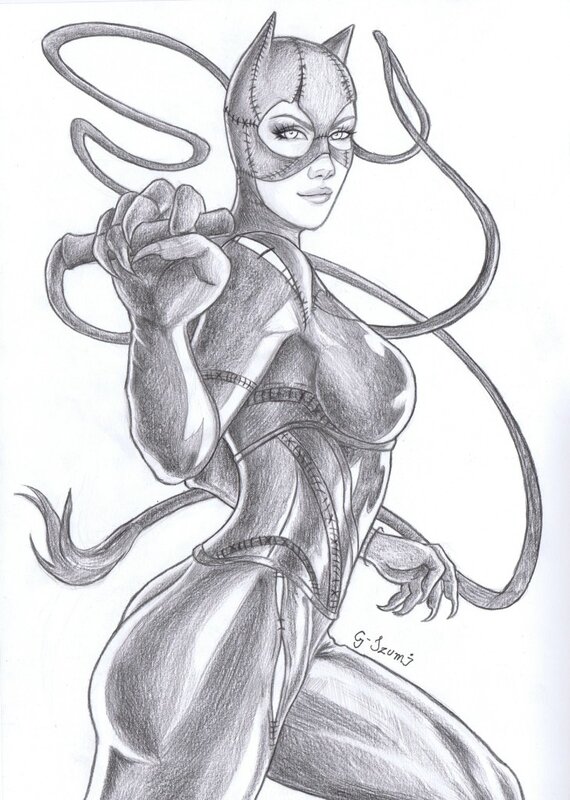 Catwoman par Izumi - Illustration originale