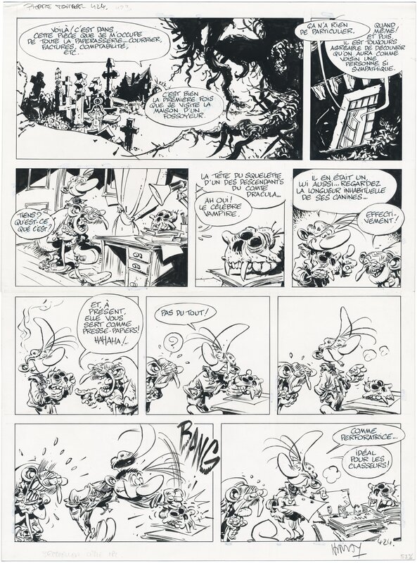 Marc Hardy, Pierre Tombal Gag 424 - Planche originale