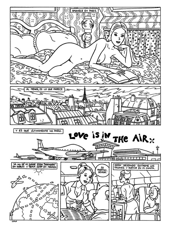 LOVE IS IN THE AIR par Calo - Planche originale