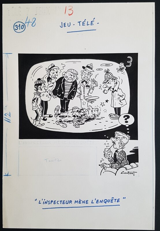 Paul Coutant, Illustration Tele 7 jeux - L'inspecteur mène l'enquête - Comic Strip